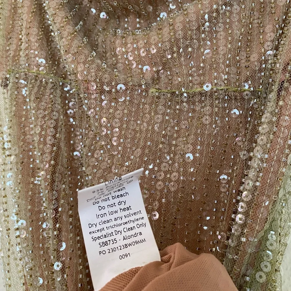 LIMITED EDITION House of CB 'Alondra' Cafe Au Lait Beaded Maxi Dress NWOT sz XS - Picture 9 of 15